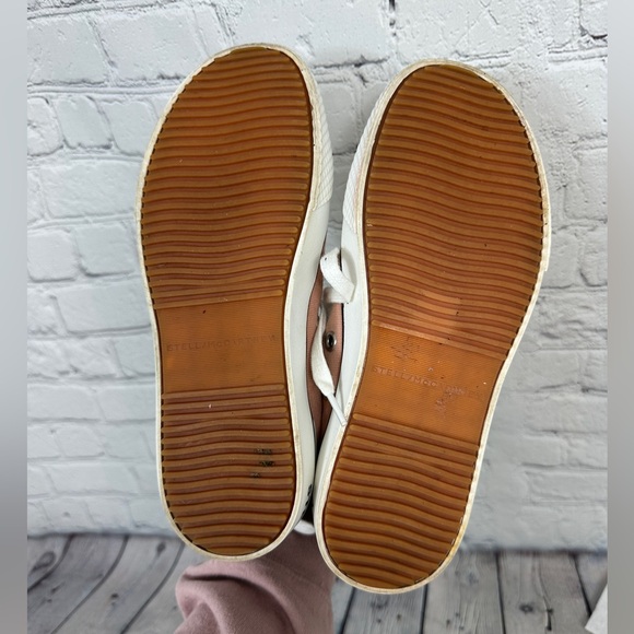 Stella McCartney Pink Canvas High-Top Sneakers size 38 - Picture 5 of 8